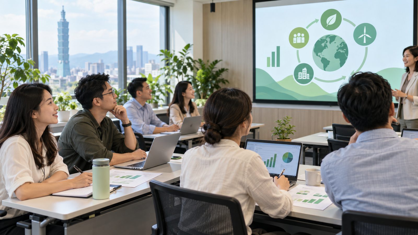 淨零起點：碳管理基礎與 iPAS 初級認證班 課程情境照